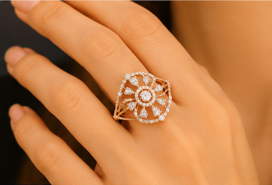 Minimal Diamond Ring in 14Kt Gold | 0.24 Ct