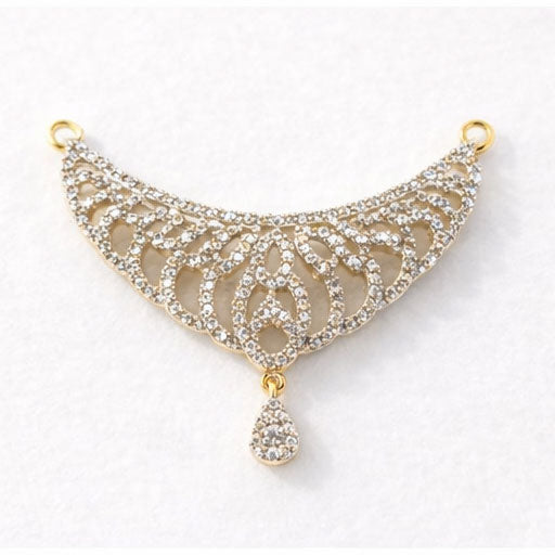 Royal Wing Diamond Necklace Double Kunda Pendant | Savya Jewels | 18-kt-gold