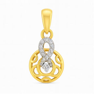 Stylish Diamond Pendant for Daily Wear | Savya Jewels | 18-kt-gold