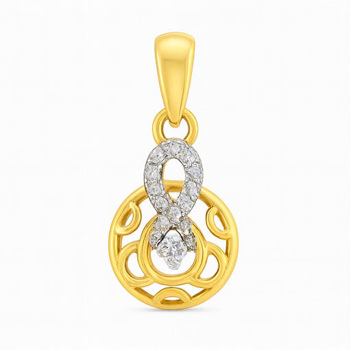 Stylish Diamond Pendant for Daily Wear | Savya Jewels | 18-kt-gold
