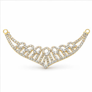 Royal Curve Double Kunda Diamond Tanmaniya (Yellow Gold Finish) | Savya Jewels | 14-kt-gold