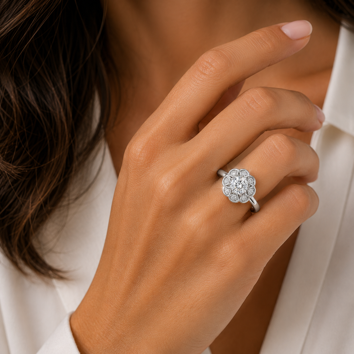 Diamond Solitaire Ring 0.43 Ct | 14Kt Gold | Savya Jewels