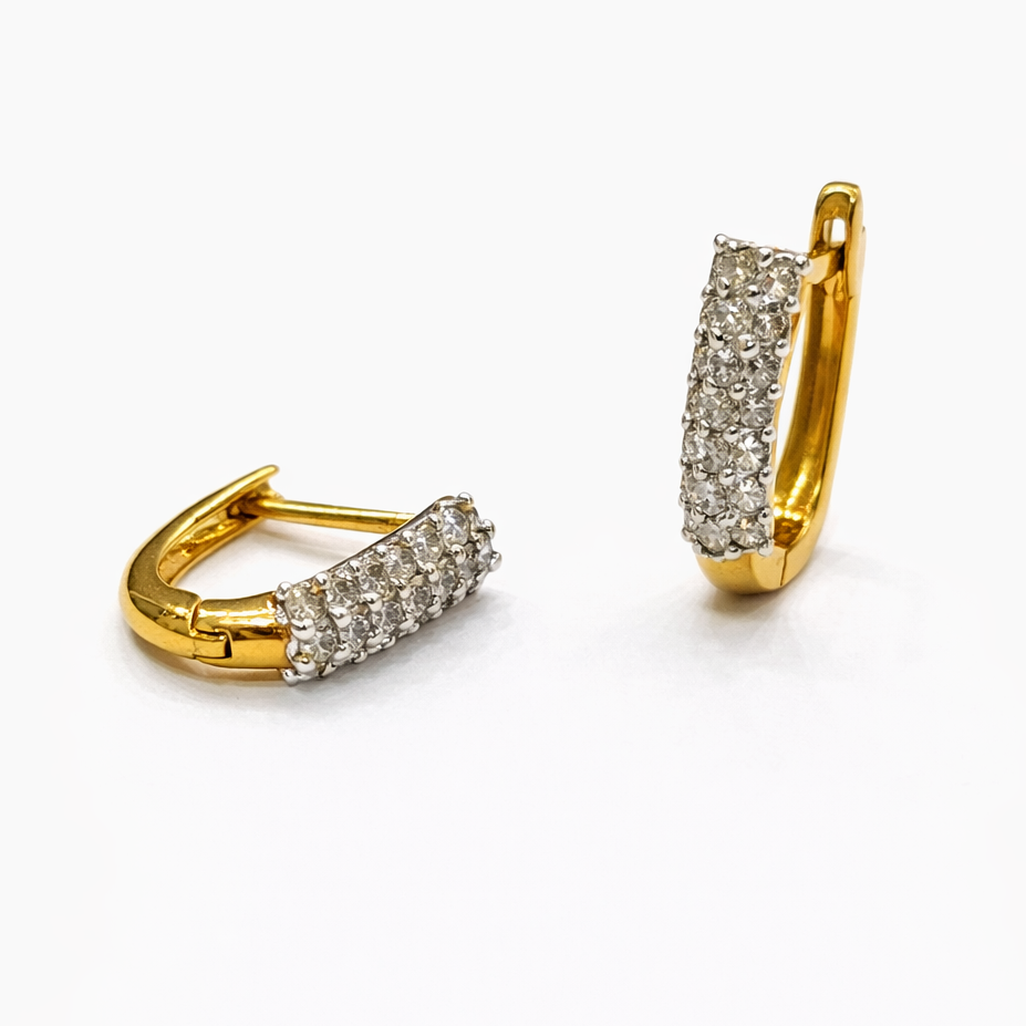 Best Luxury Diamond Hoop Earrings in Meerut | Savya Jewels