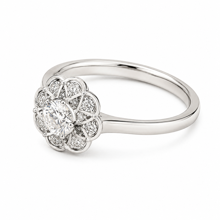 Diamond Solitaire Ring 0.43 Ct | 14Kt Gold | Savya Jewels
