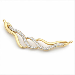 Sparkle Arc Double Kunda Diamond Tanmaniya Pendant | Savya Jewels | 18-kt-gold
