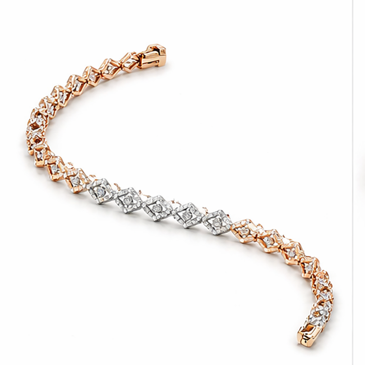 Trinity Triangle Diamond Bracelet | Savya Jewels | 14-kt-gold