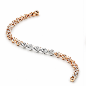 Trinity Triangle Diamond Bracelet | Savya Jewels | 14-kt-gold