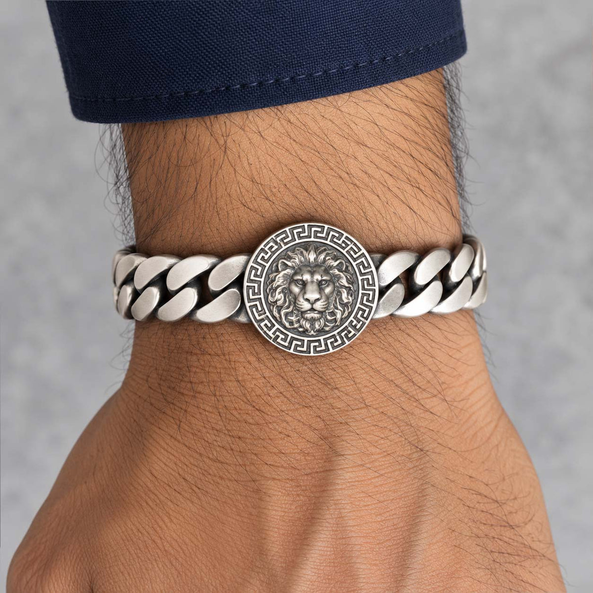 Polished 925 Sterling Silver Men's Bracelet - Savya Jewels