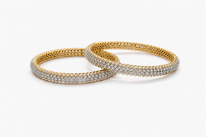 Royal Twist Diamond Bangles – Wedding Edition | Savya Jewels | 14-kt-gold