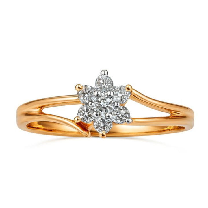 Best Floral Cluster Diamond Ring in Meerut | Savya Jewels