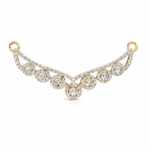 Best Celeste Curve Diamond Charm  Double Kunda Pendant in Meerut | Savya Jewels