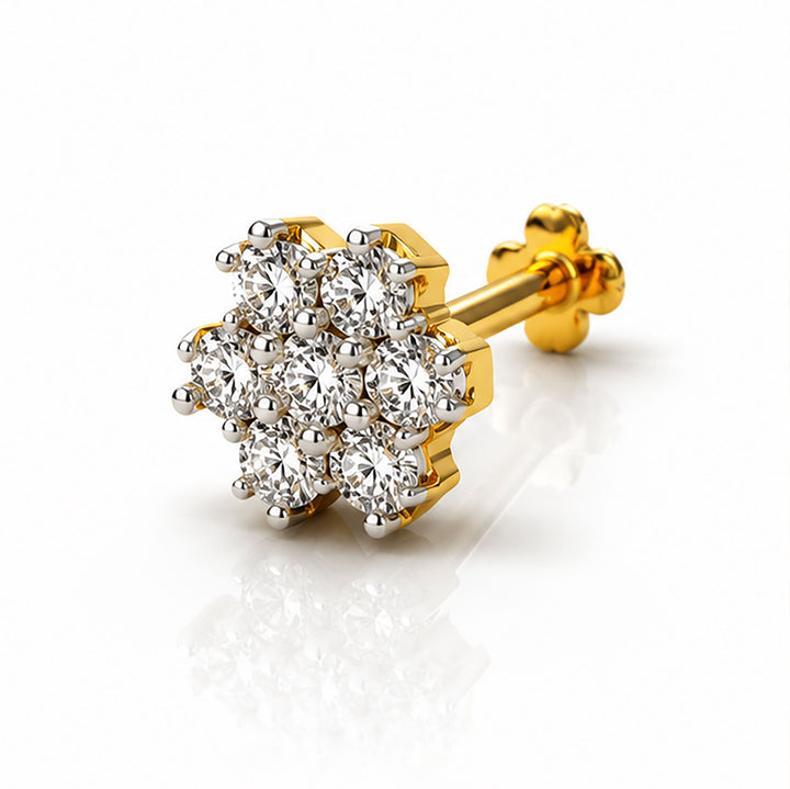Diamond Nose Pin | Gold & Diamond Nose Pin | Savya Jewels