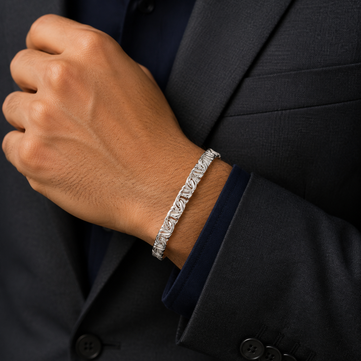 Platinum Men's Chain Bracelet Pt950