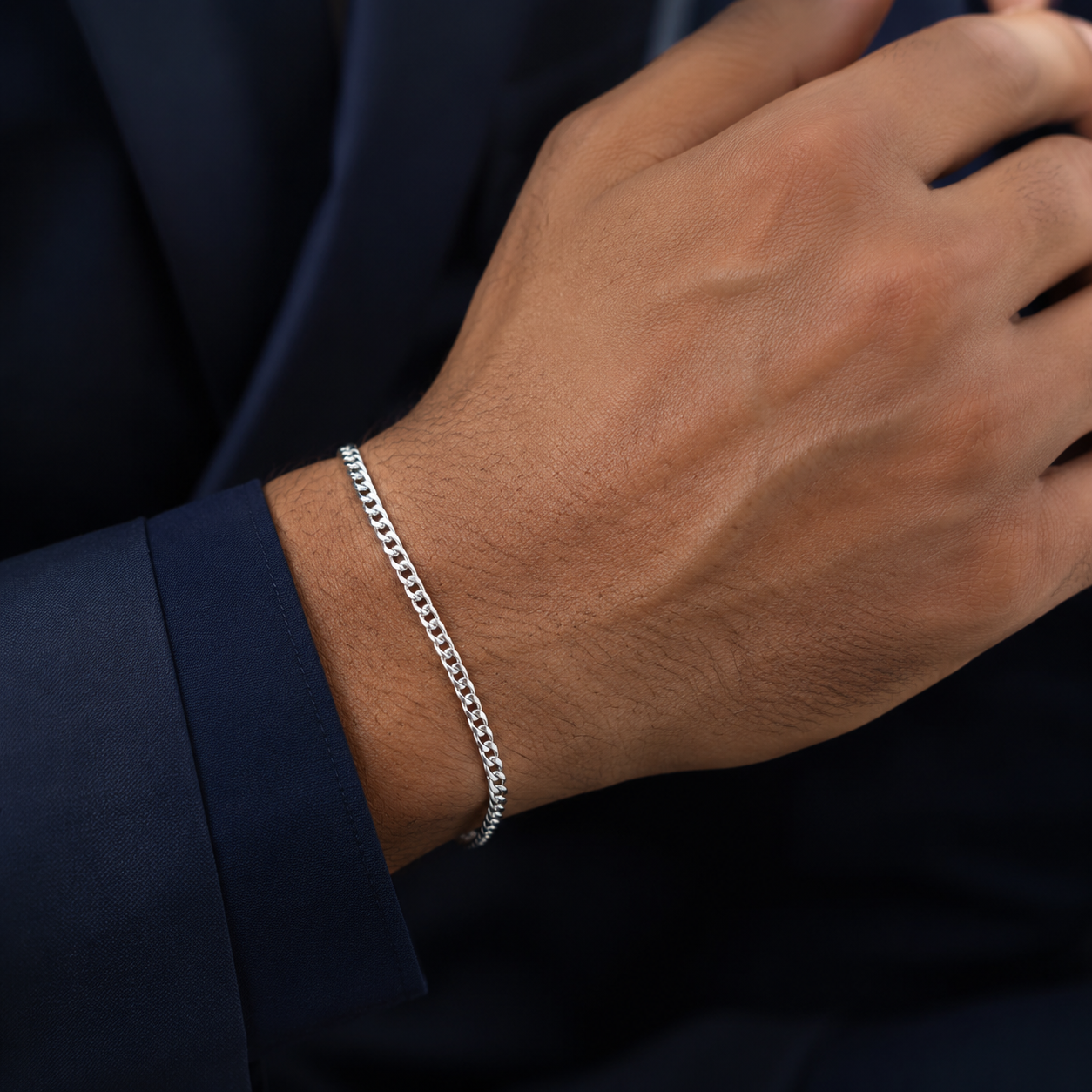 Platinum Men's Chain Bracelet Pt950 | 9.86g