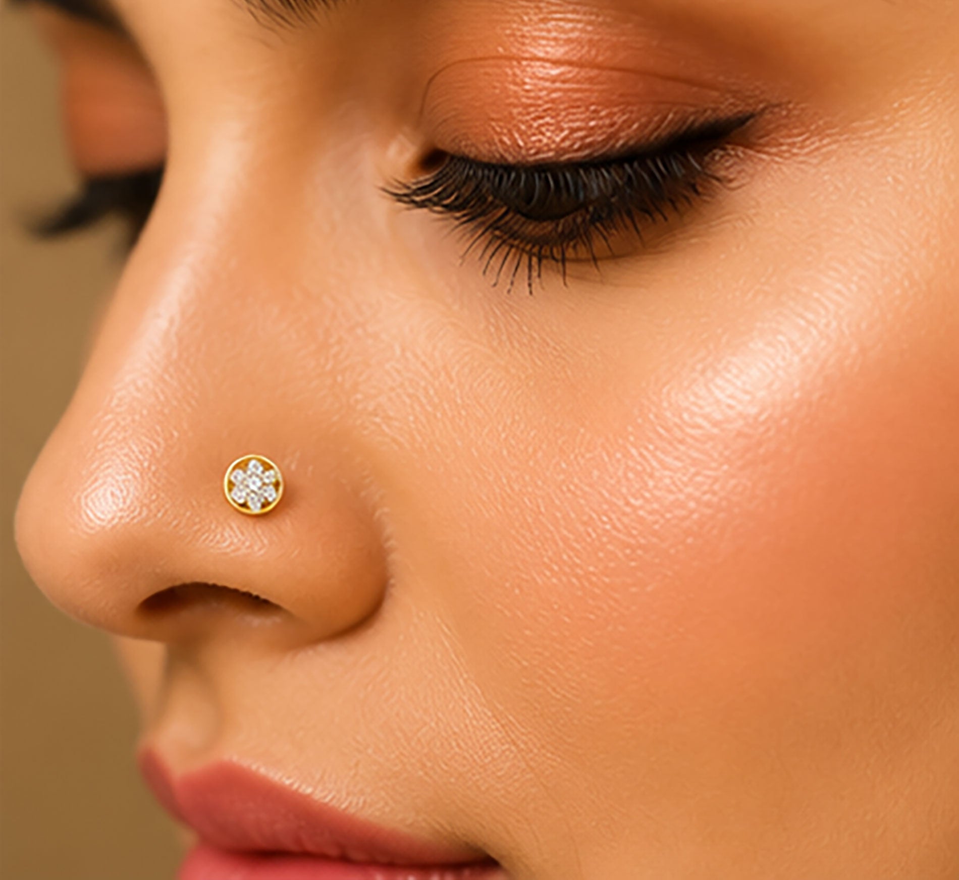 Diamond Nose Pin | Gold & Diamond Nose Pin | Savya Jewels
