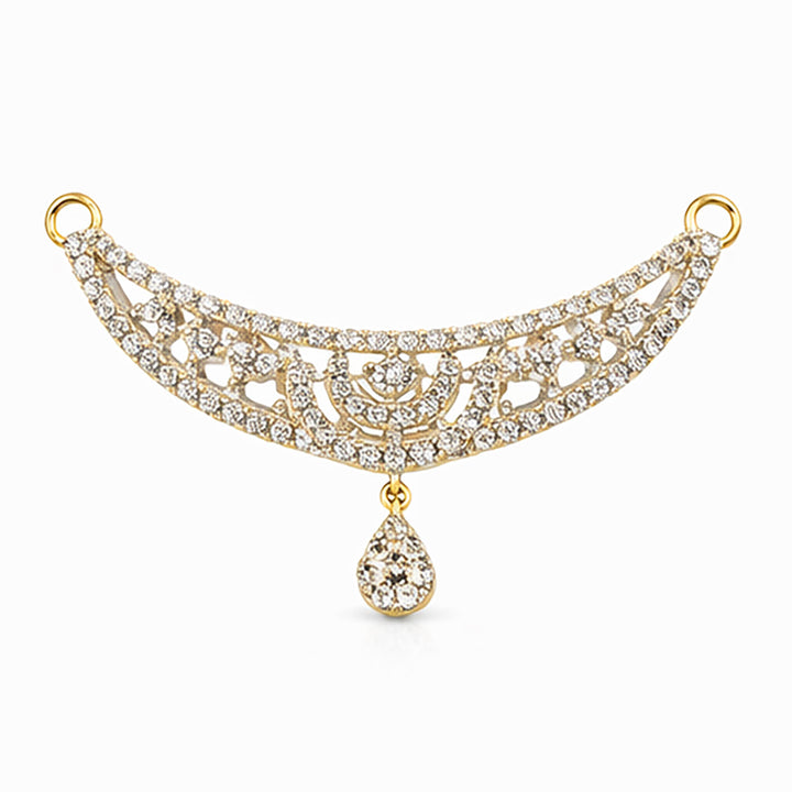 Best Celeste Curved Diamond Jali Double Kunda Pendant in Meerut | Savya Jewels