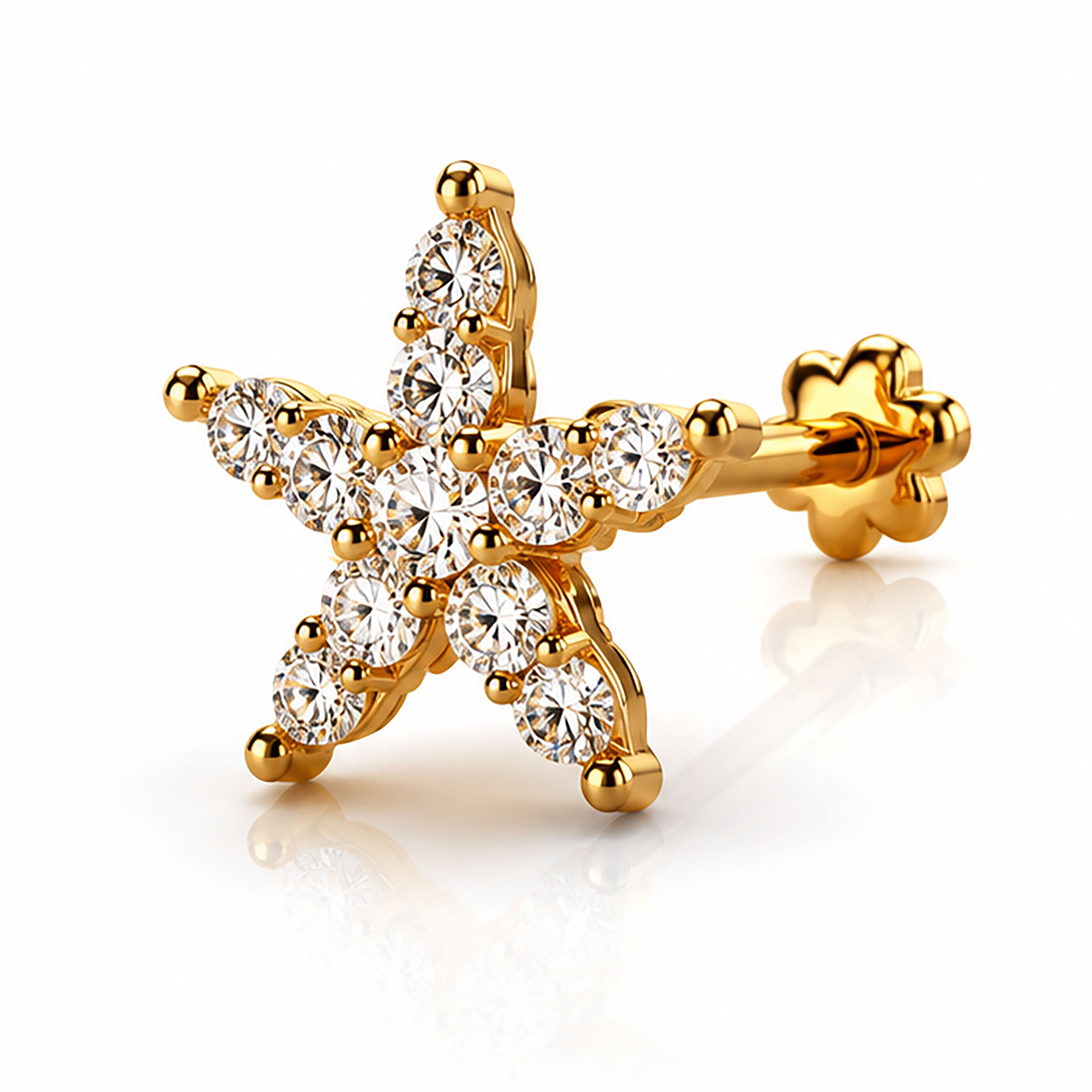 Diamond Nose Pin | Gold & Diamond Nose Pin | Savya Jewels