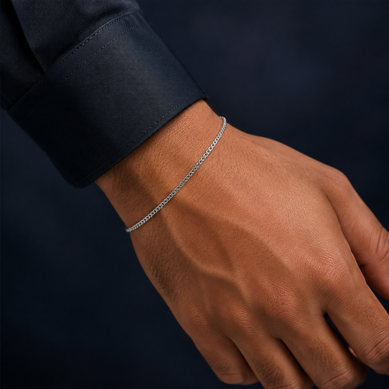 Platinum Men's Chain Bracelet | Pt950 + 18Kt | Savya Jewels