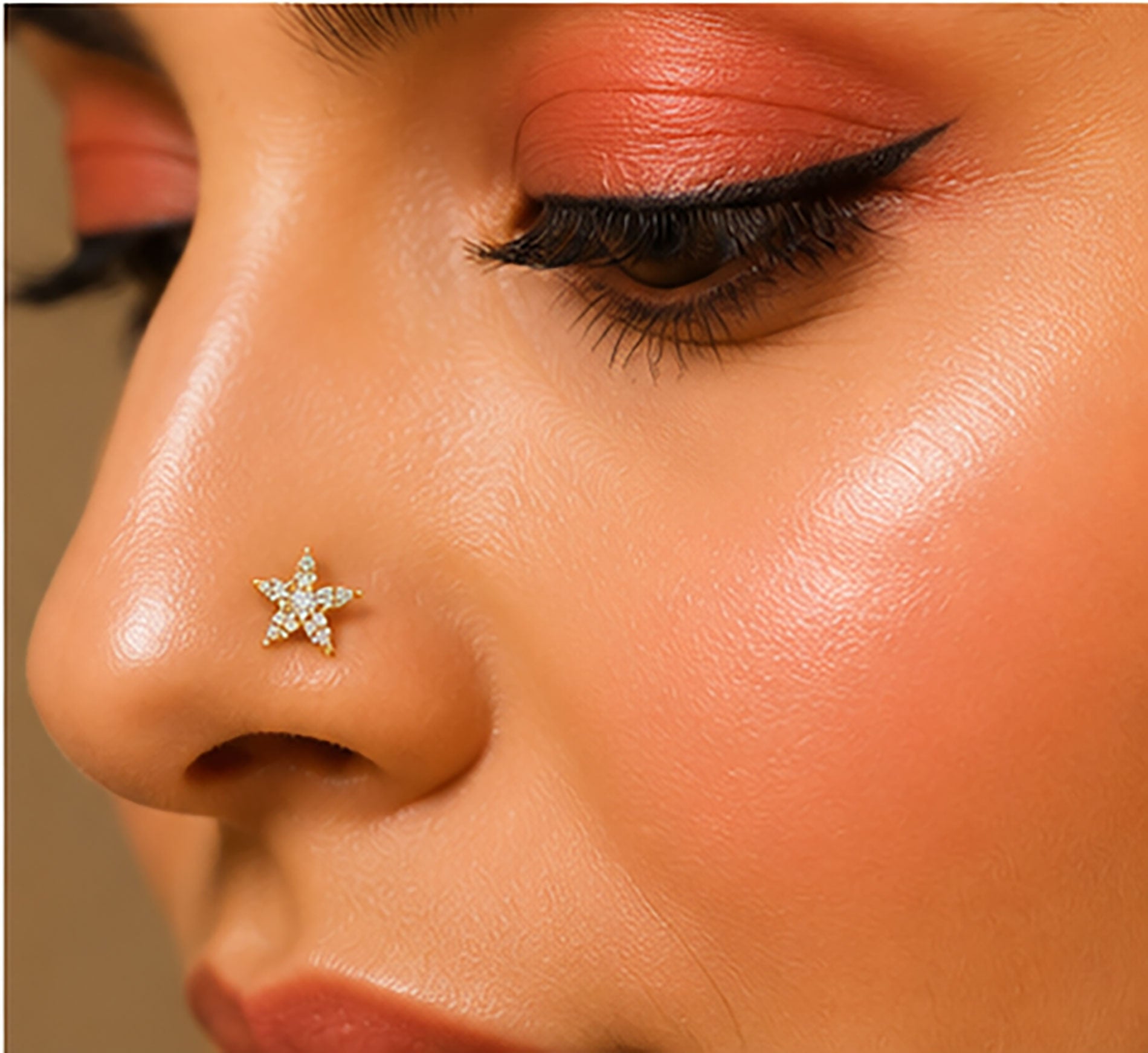 Diamond Nose Pin | Gold & Diamond Nose Pin | Savya Jewels