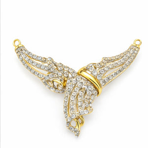 Best Premium Diamond Wing Tanmaniya Pendant (Double Kunda) in Meerut | Savya Jewels