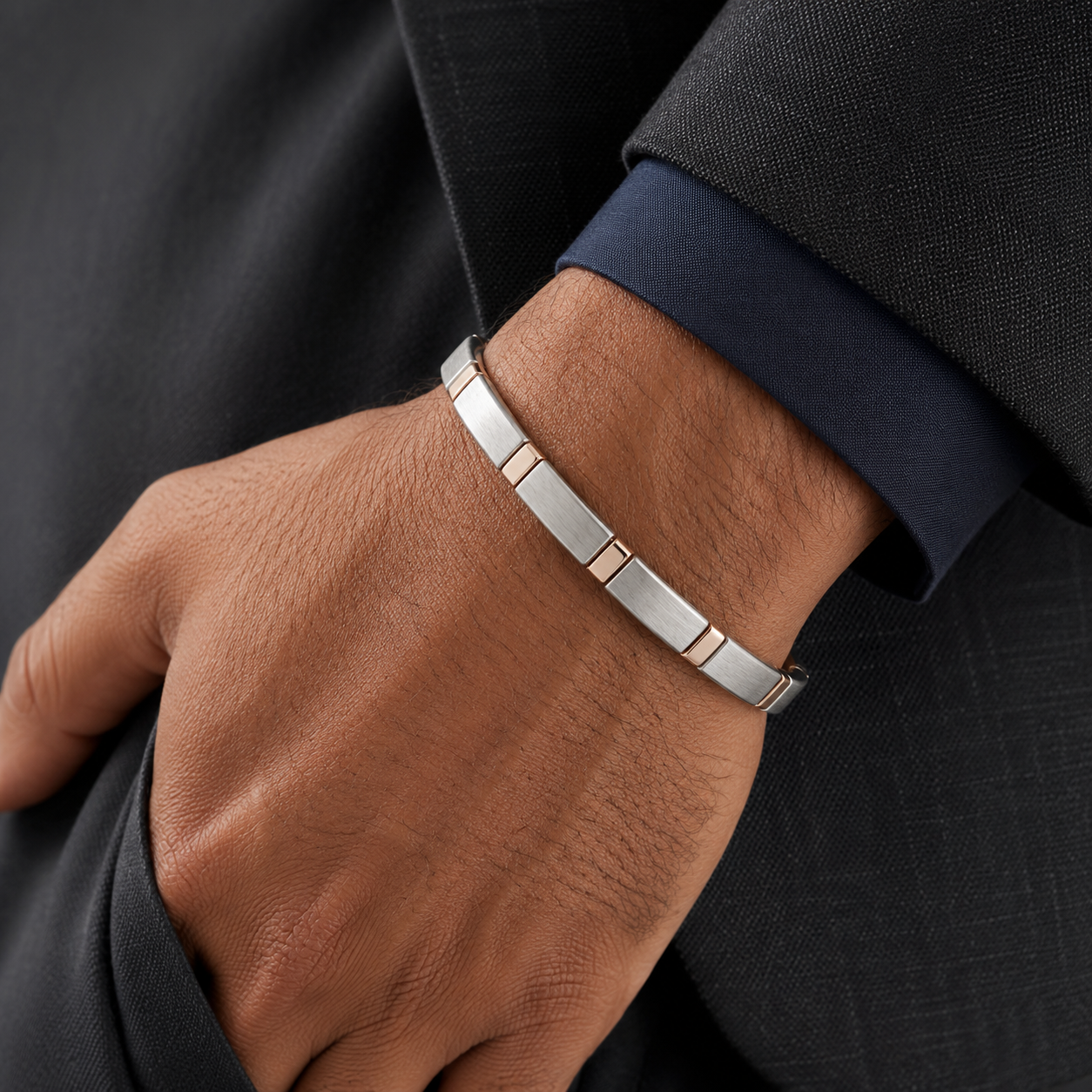 Platinum & Gold Men's Chain Bracelet | Pt950 & 18Kt | Savya Jewels