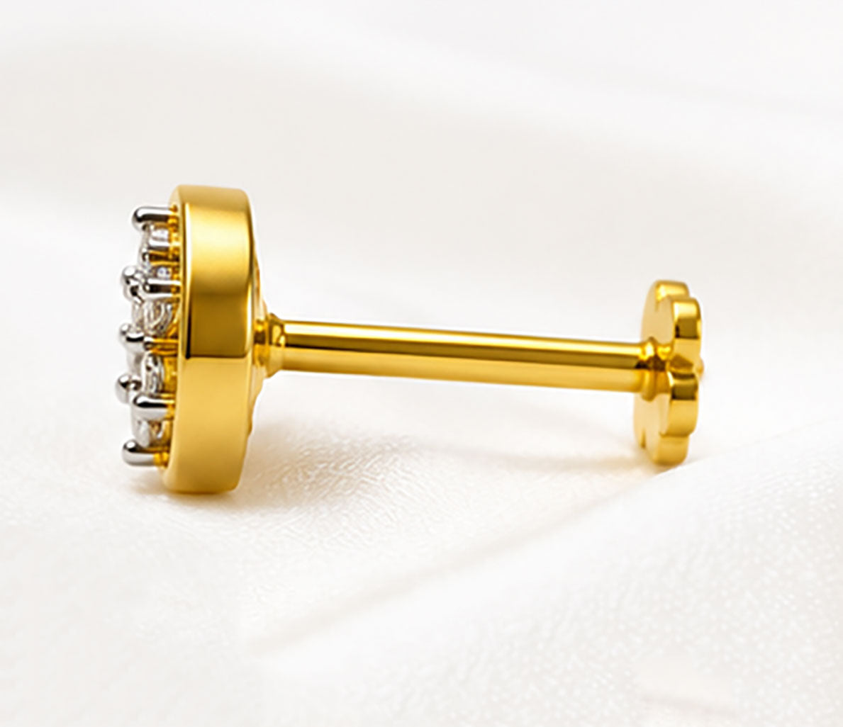Diamond Nose Pin | Gold & Diamond Nose Pin | Savya Jewels