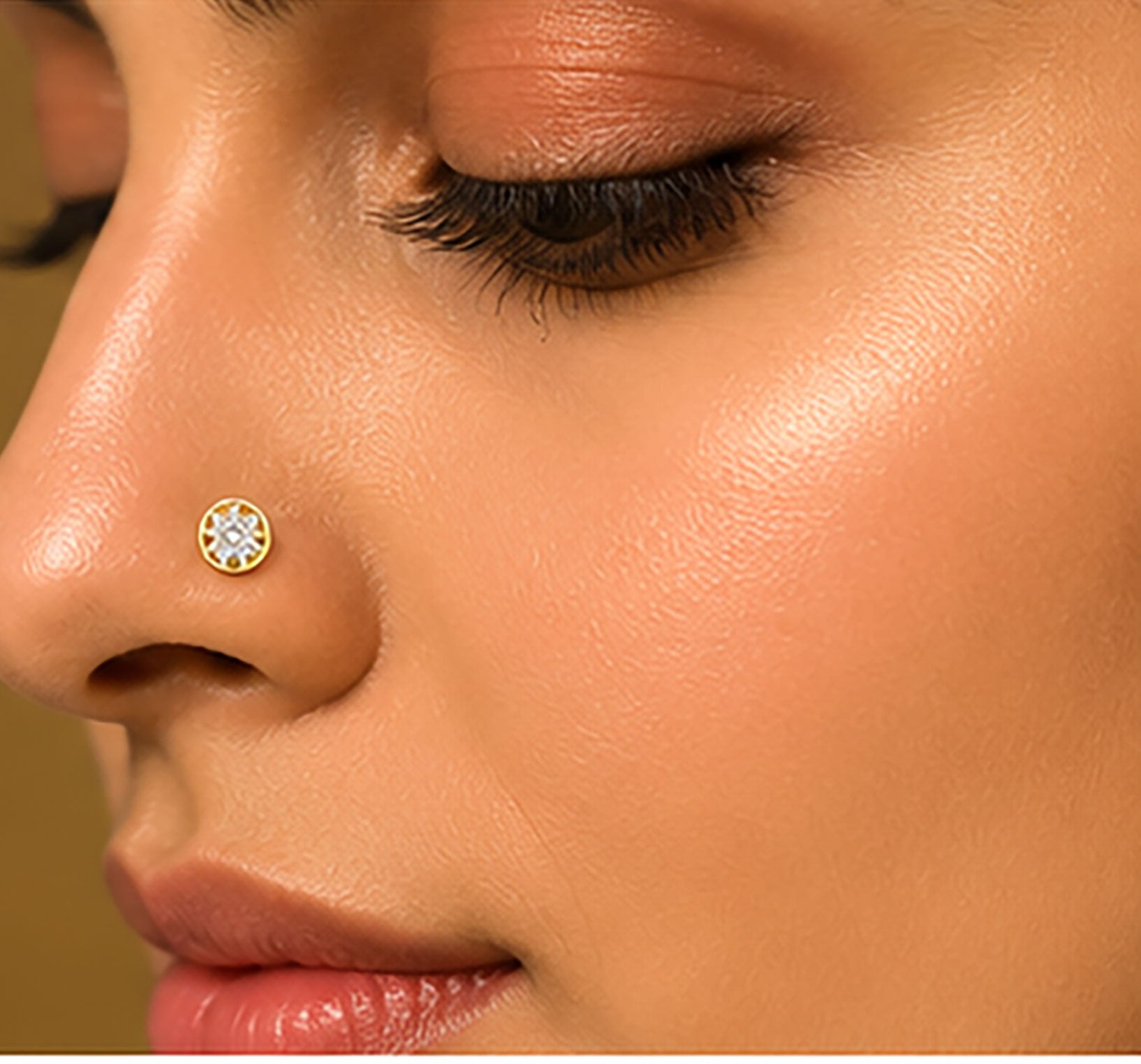 Diamond Nose Pin | Gold & Diamond Nose Pin | Savya Jewels
