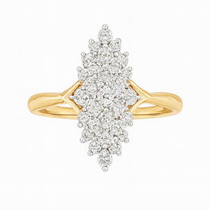 Best Luxe Floral Halo Diamond Ring in Meerut | Savya Jewels