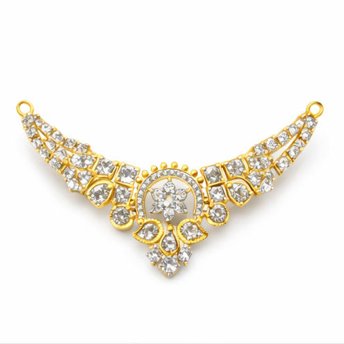 Best Heritage Style Double Kunda Diamond Tanmaniya Pendant in Meerut | Savya Jewels