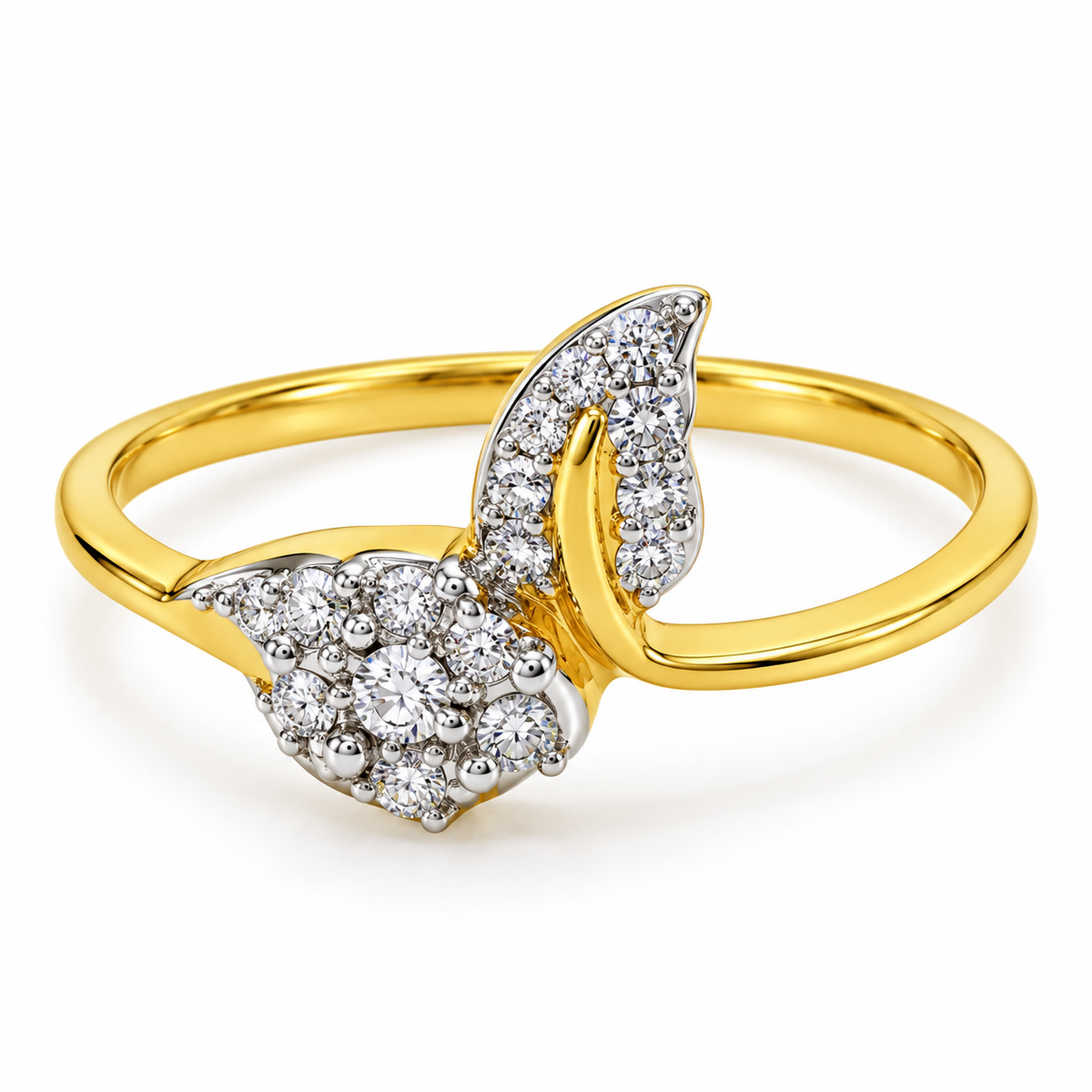 18K Gold Musical Note Diamond Ring