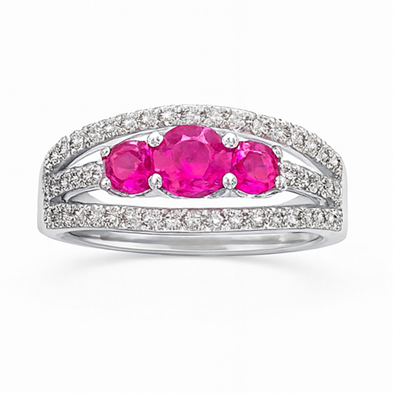 Best Glam Ruby & Diamond Ring in Meerut | Savya Jewels