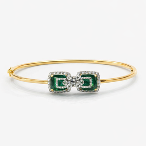 Best Emerald Knot Diamond Bracelet in Meerut | Savya Jewels