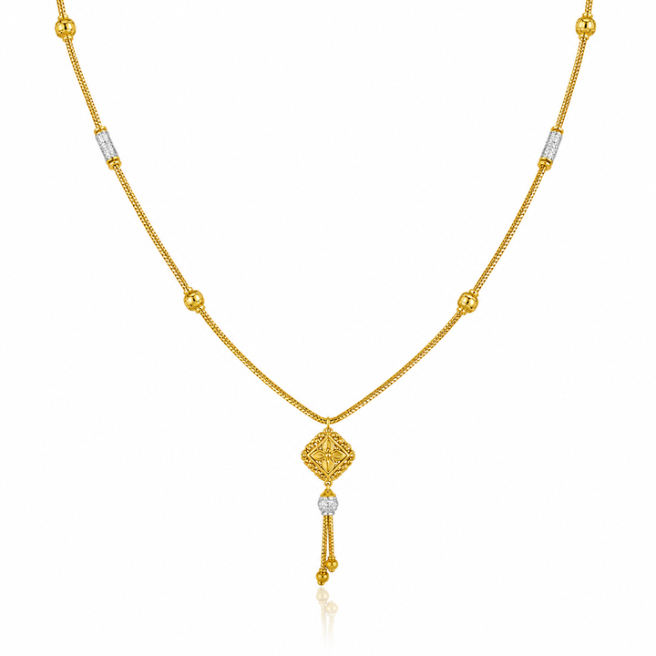 Wheat Spiga Gold Chain 22KT | 18 Inch Plain Gold Chain 8.35g