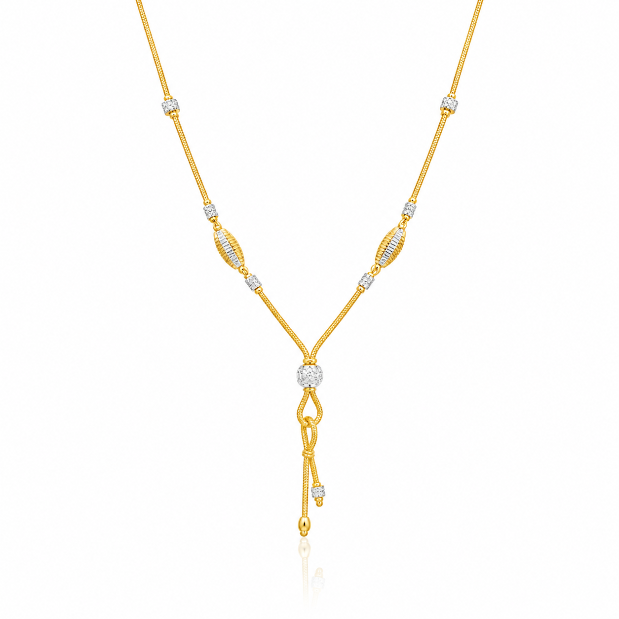 Wheat Spiga Gold Chain 22KT | 18 Inch Plain Gold Chain 9.30g