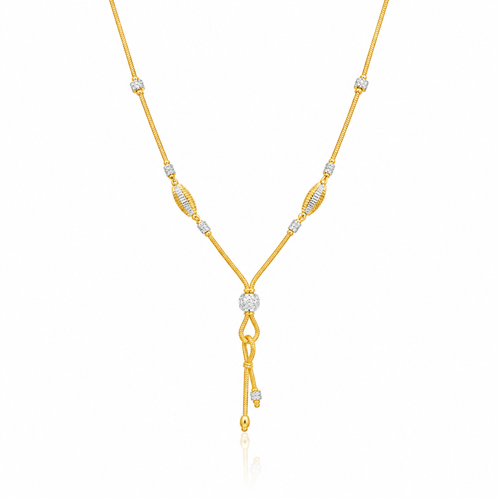 Wheat Spiga Gold Chain 22KT | 18 Inch Plain Gold Chain 9.30g