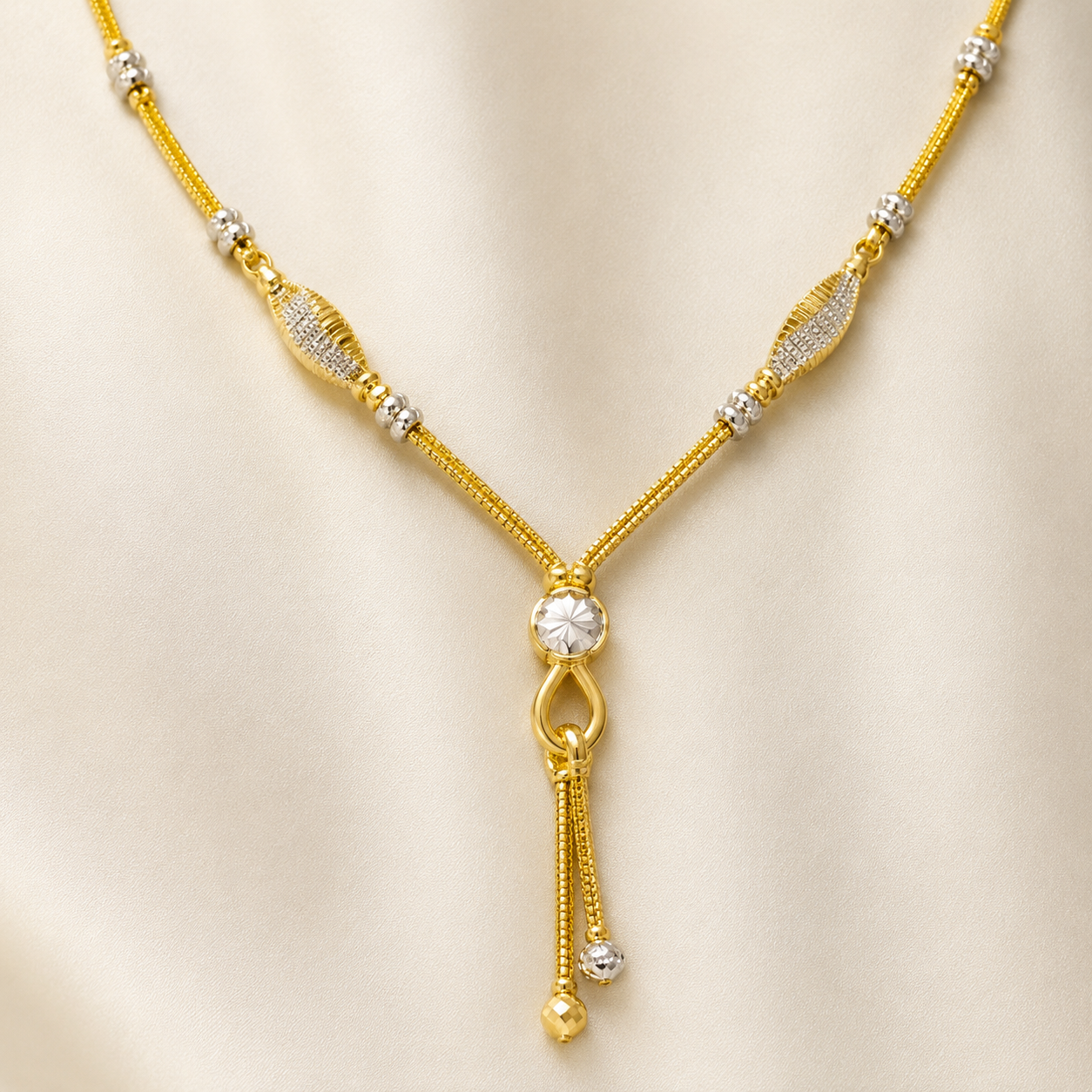 Wheat Spiga Gold Chain 22KT | 18 Inch Plain Gold Chain 9.30g