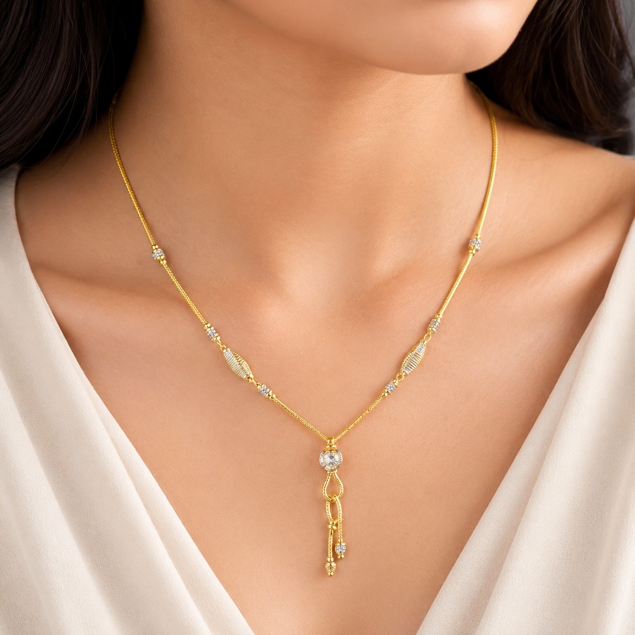 Wheat Spiga Gold Chain 22KT | 18 Inch Plain Gold Chain 9.30g