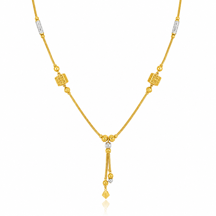 Wheat Spiga Gold Chain 22KT | 18 Inch Plain Gold Chain 10.77g II