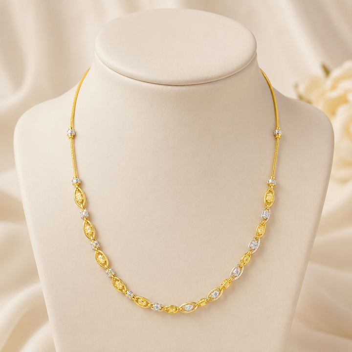 Wheat Spiga Gold Chain 22KT | 18 Inch Plain Gold Chain 11.01g