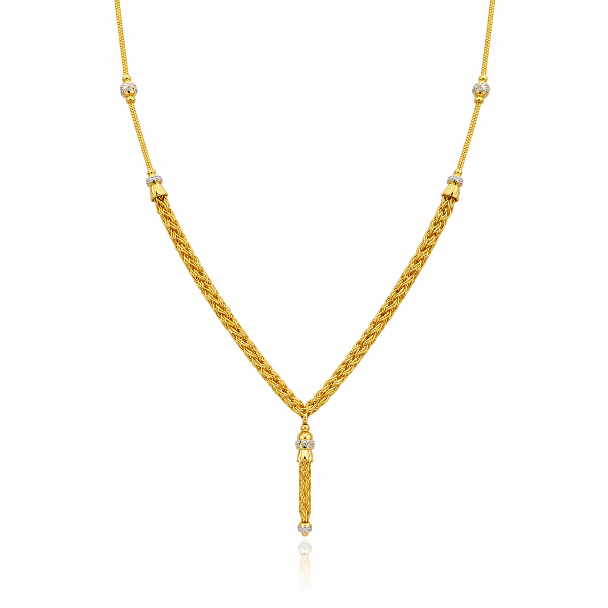 Wheat Spiga Gold Chain 22KT | 18 Inch Plain Gold Chain 10.38g