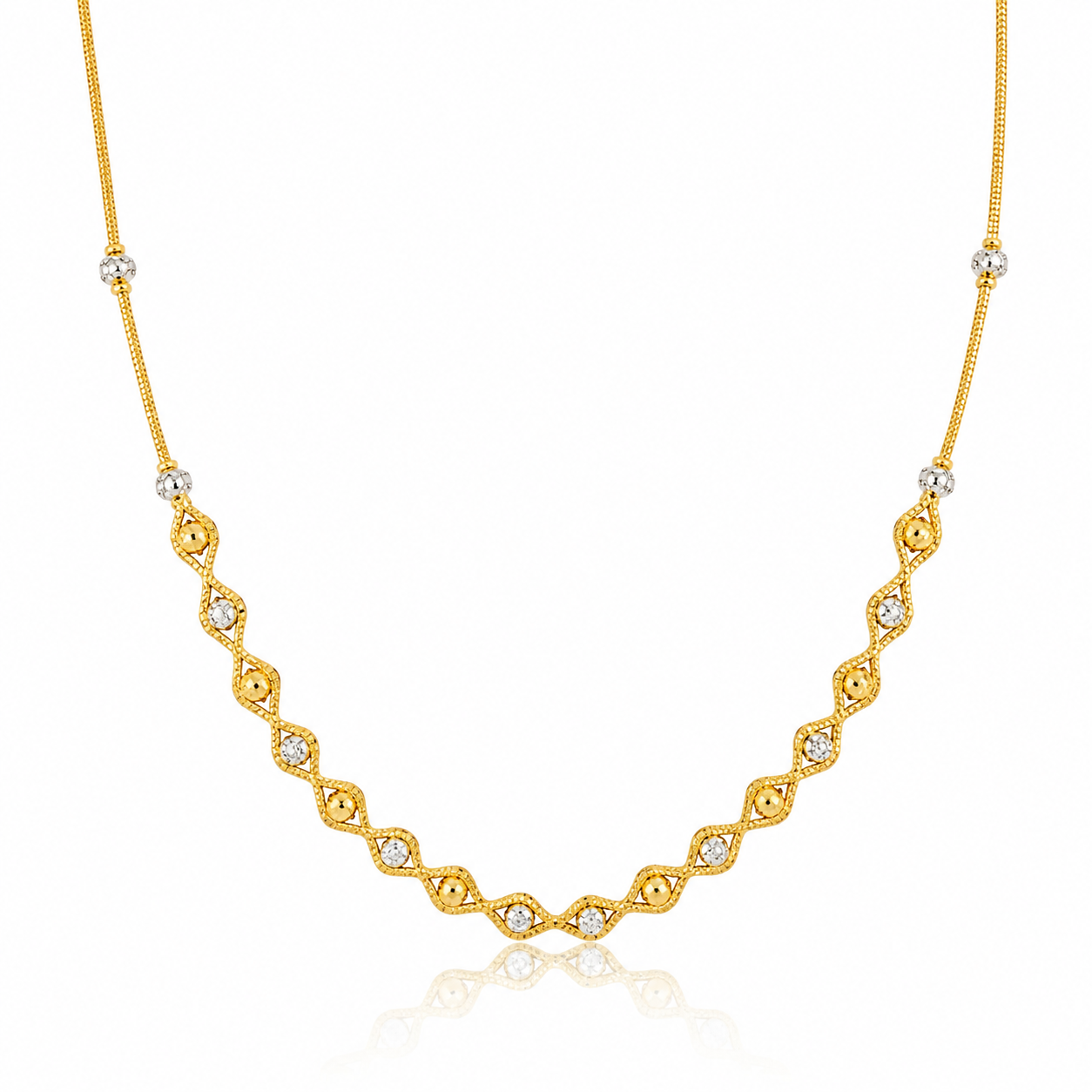 Wheat Spiga Gold Chain 22KT | 18 Inch Plain Gold Chain 11.11g