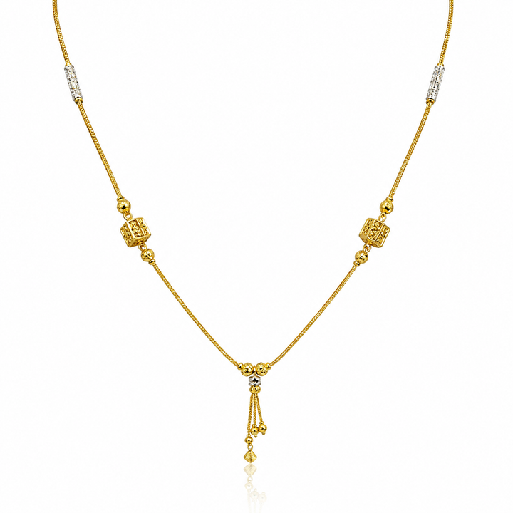 Wheat Spiga Gold Chain 22KT | 18 Inch Plain Gold Chain 10.77g