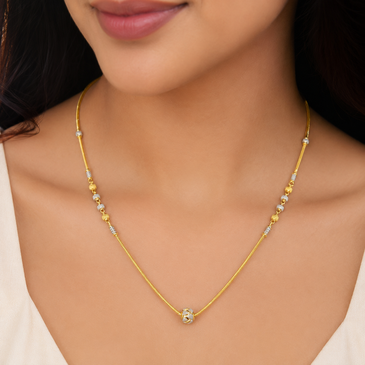 Wheat Spiga Gold Chain 22KT | 18 Inch Plain Gold Chain 8.23g