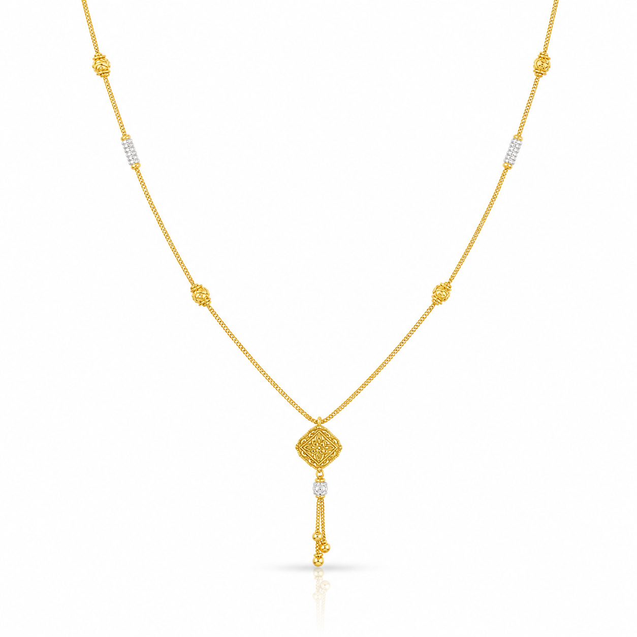 Wheat Spiga Gold Chain 22KT | 18 Inch Plain Gold Chain 8.34g