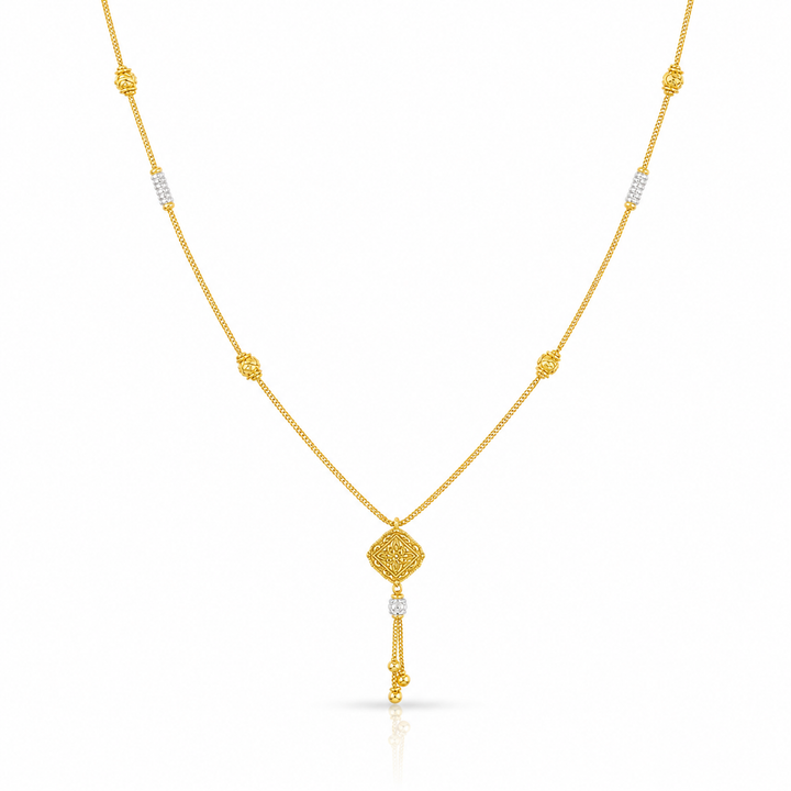Wheat Spiga Gold Chain 22KT | 18 Inch Plain Gold Chain 8.34g
