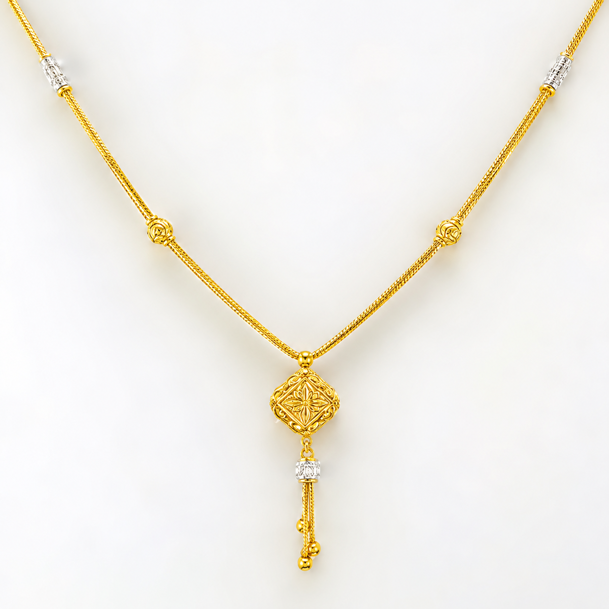 Wheat Spiga Gold Chain 22KT | 18 Inch Plain Gold Chain 8.34g