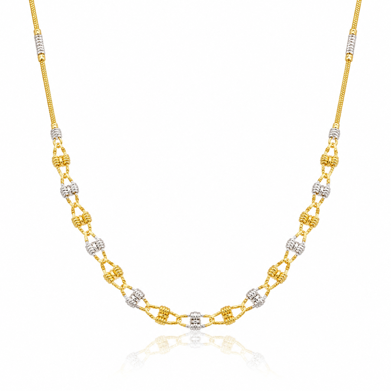 Wheat Spiga Gold Chain 22KT | 18 Inch Plain Gold Chain 12.11g