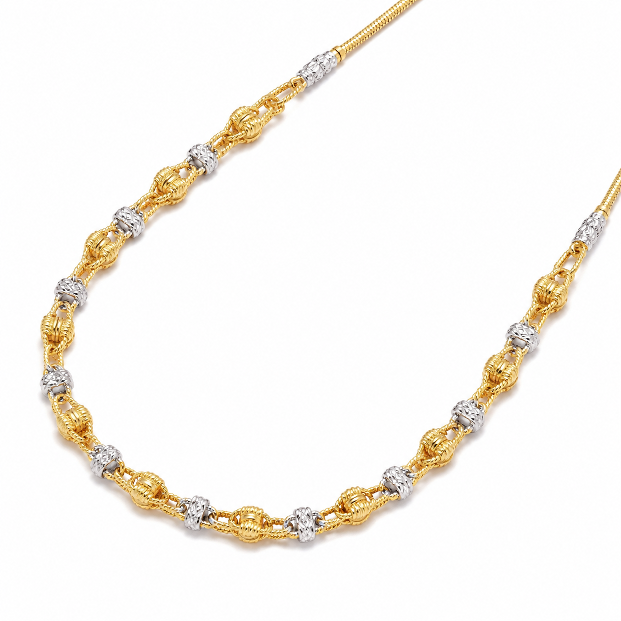 Wheat Spiga Gold Chain 22KT | 18 Inch Plain Gold Chain 12.11g