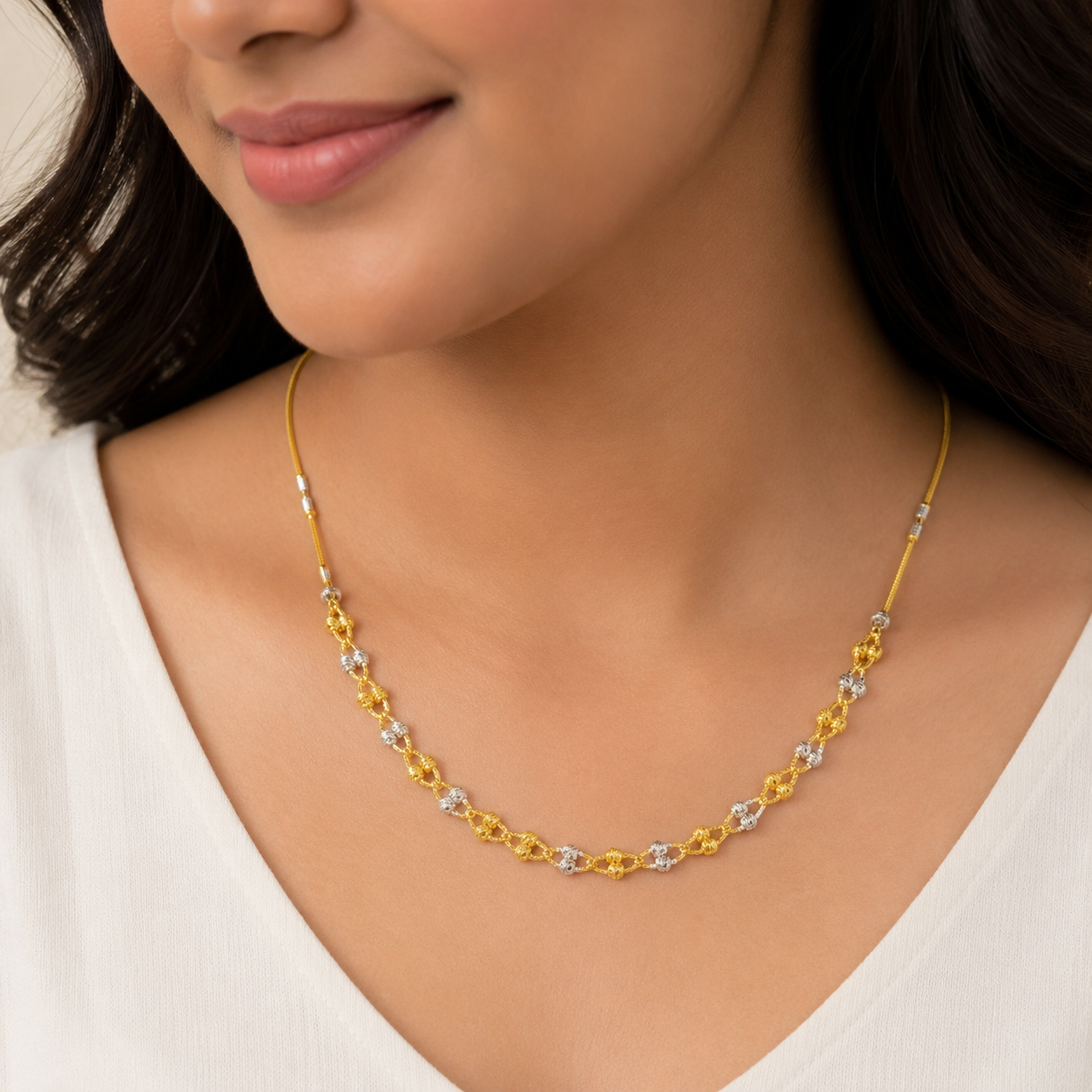 Wheat Spiga Gold Chain 22KT | 18 Inch Plain Gold Chain 12.11g