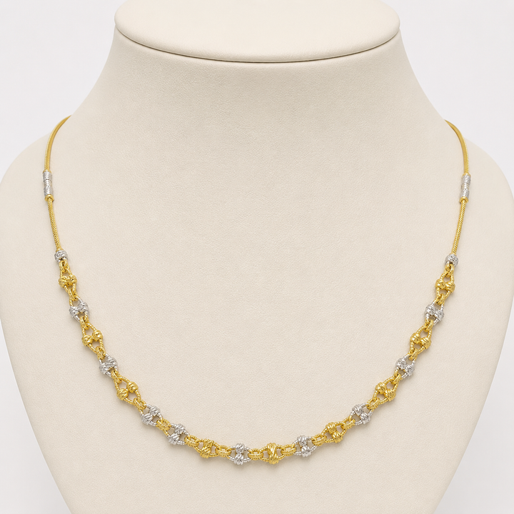 Wheat Spiga Gold Chain 22KT | 18 Inch Plain Gold Chain 12.11g